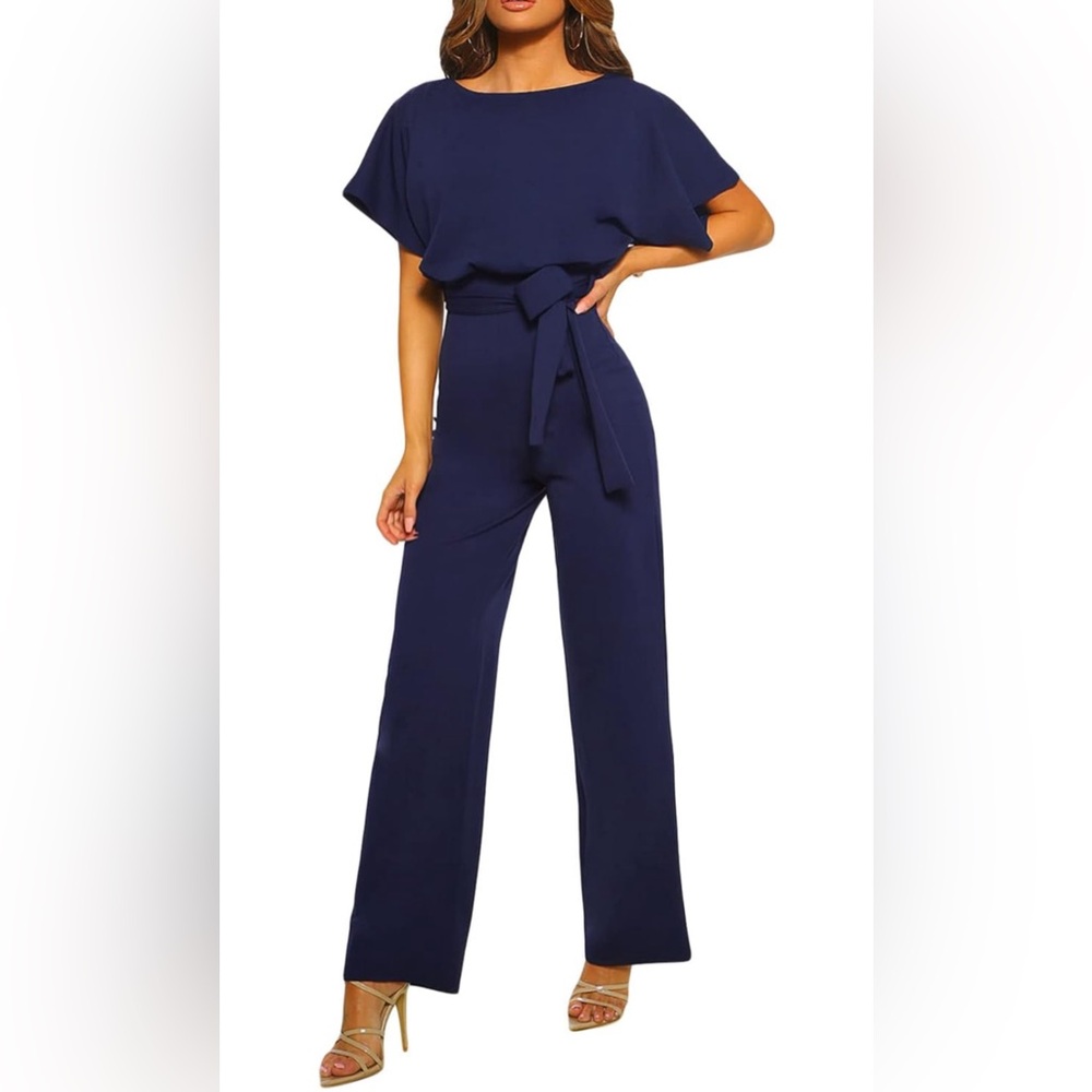Women’s black one piece elegant pantsuit